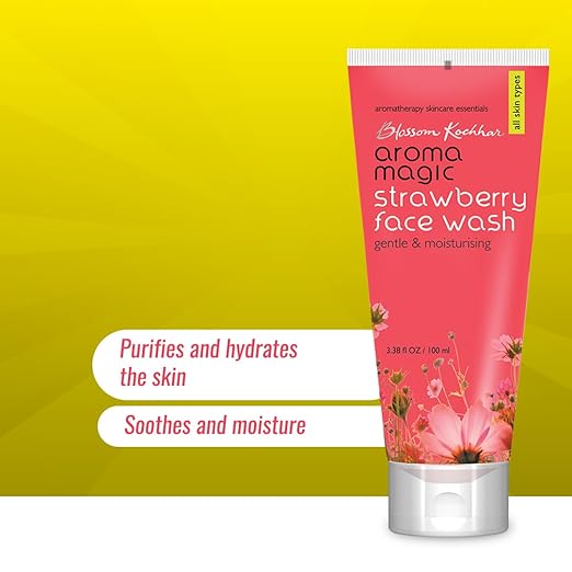 Aroma Magic Strawberry Face Wash – Gentle Hydrating Cleanser for Soft, Fresh Skin