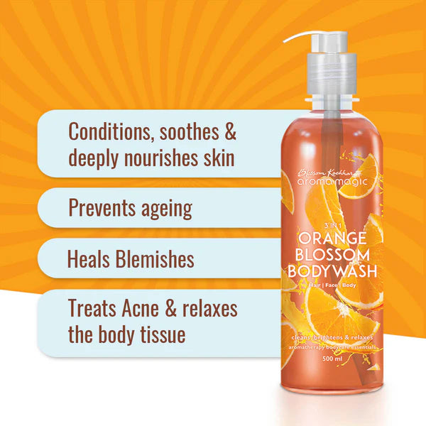 3-in-1 Orange Blossom Body Wash – Refreshing Cleanser for Hair, Face & Body